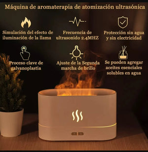 Humidificador Difusor De Aroma Luz Llama 3d